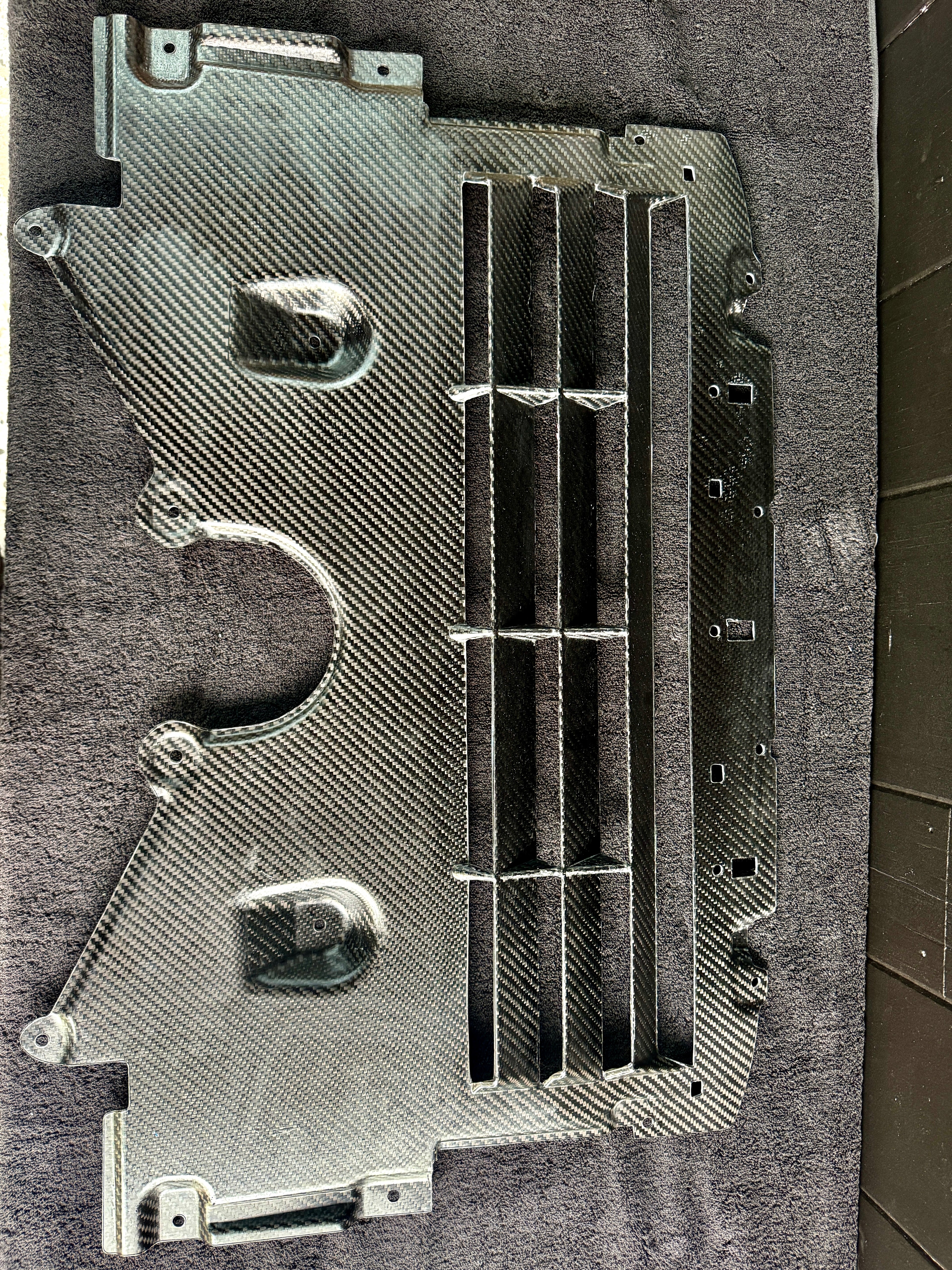 G8x carbon fiber vented oil cooler guard